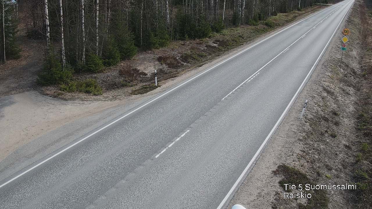 Weather Camera Image Road 5 Suomussalmi Raiskio, Suomussalmi, Kainuu