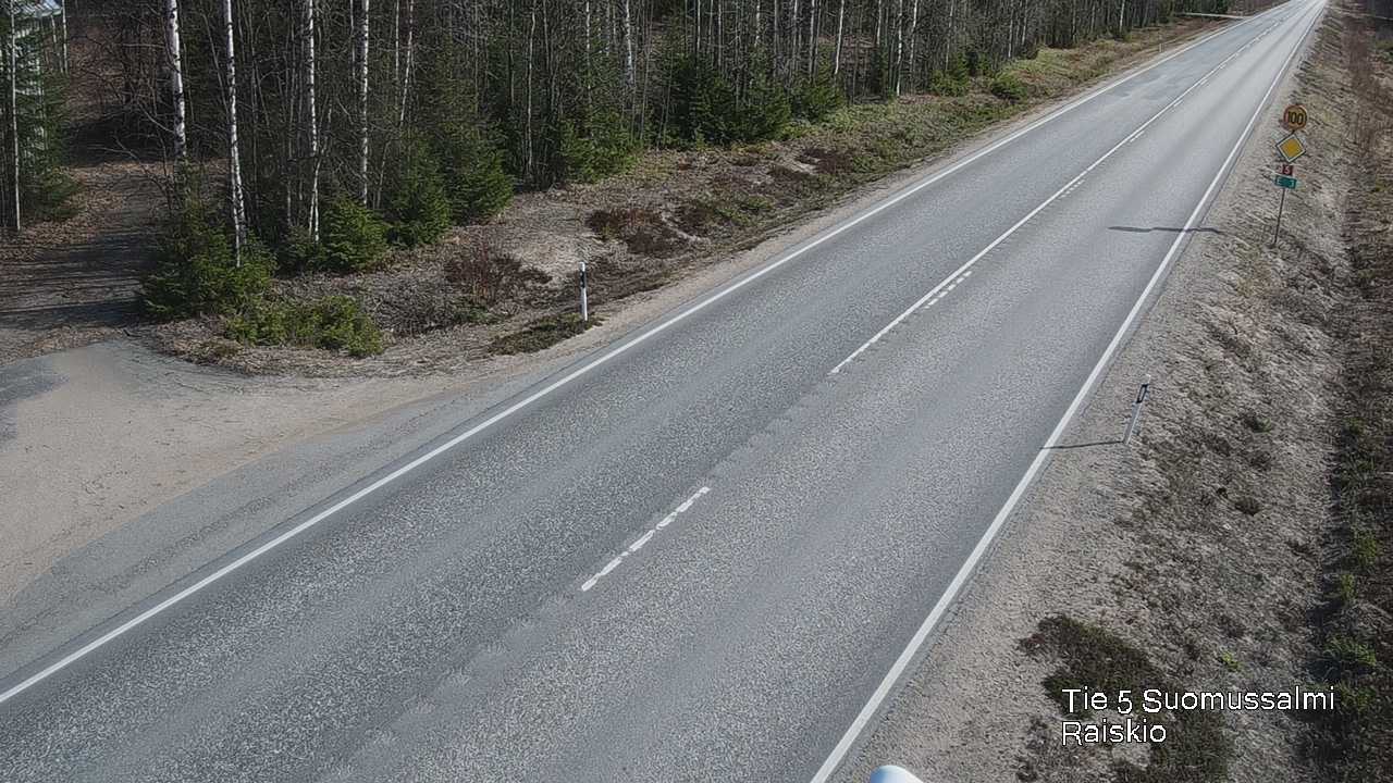 Weather Camera Image Road 5 Suomussalmi Raiskio, Suomussalmi, Kainuu
