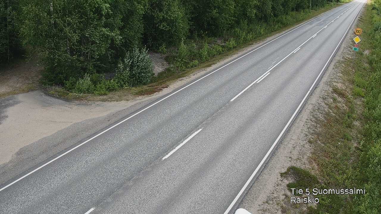 Weather Camera Image Road 5 Suomussalmi Raiskio, Suomussalmi, Kainuu