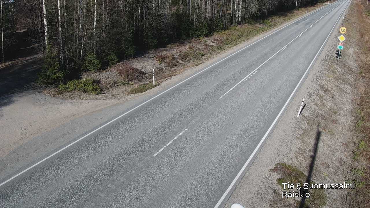 Weather Camera Image Väg 5 Suomussalmi Raiskio, Suomussalmi, Kainuu