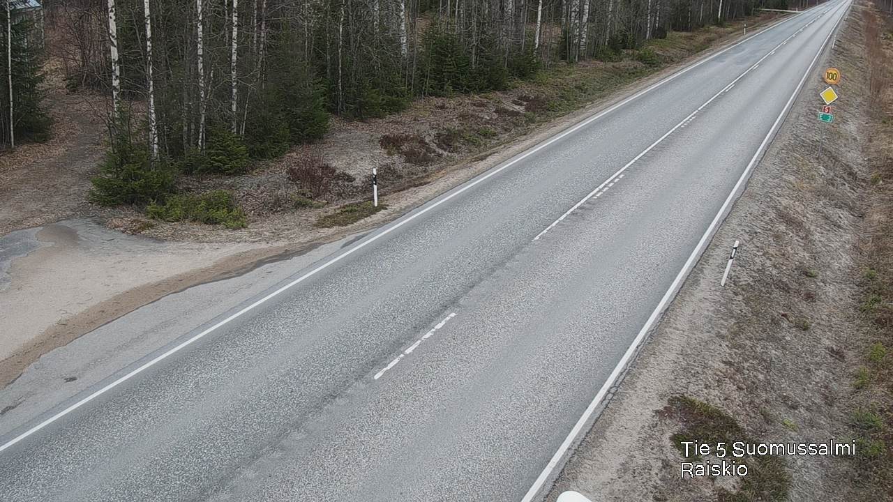 Weather Camera Image Väg 5 Suomussalmi Raiskio, Suomussalmi, Kainuu