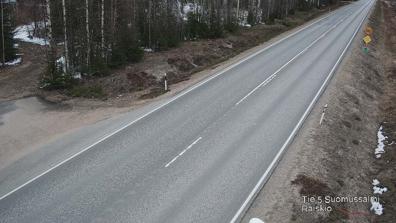 Weather Camera Image Road 5 Suomussalmi Raiskio, Suomussalmi, Kainuu