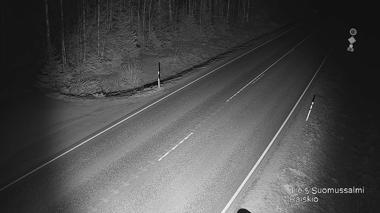 Weather Camera Image Väg 5 Suomussalmi Raiskio, Suomussalmi, Kainuu