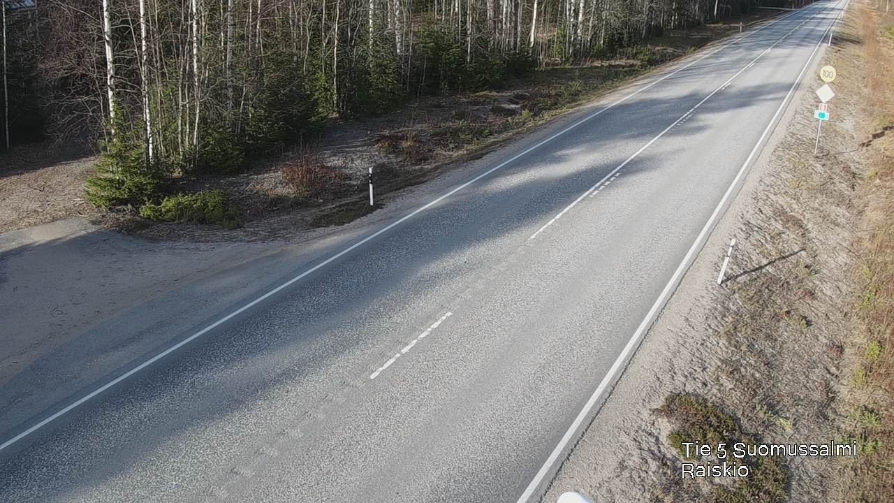 Weather Camera Image Väg 5 Suomussalmi Raiskio, Suomussalmi, Kainuu