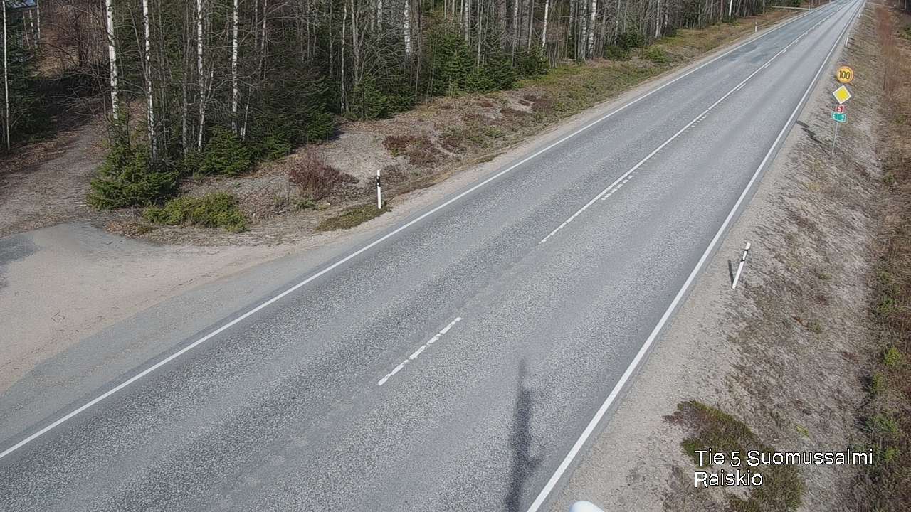 Weather Camera Image Väg 5 Suomussalmi Raiskio, Suomussalmi, Kainuu