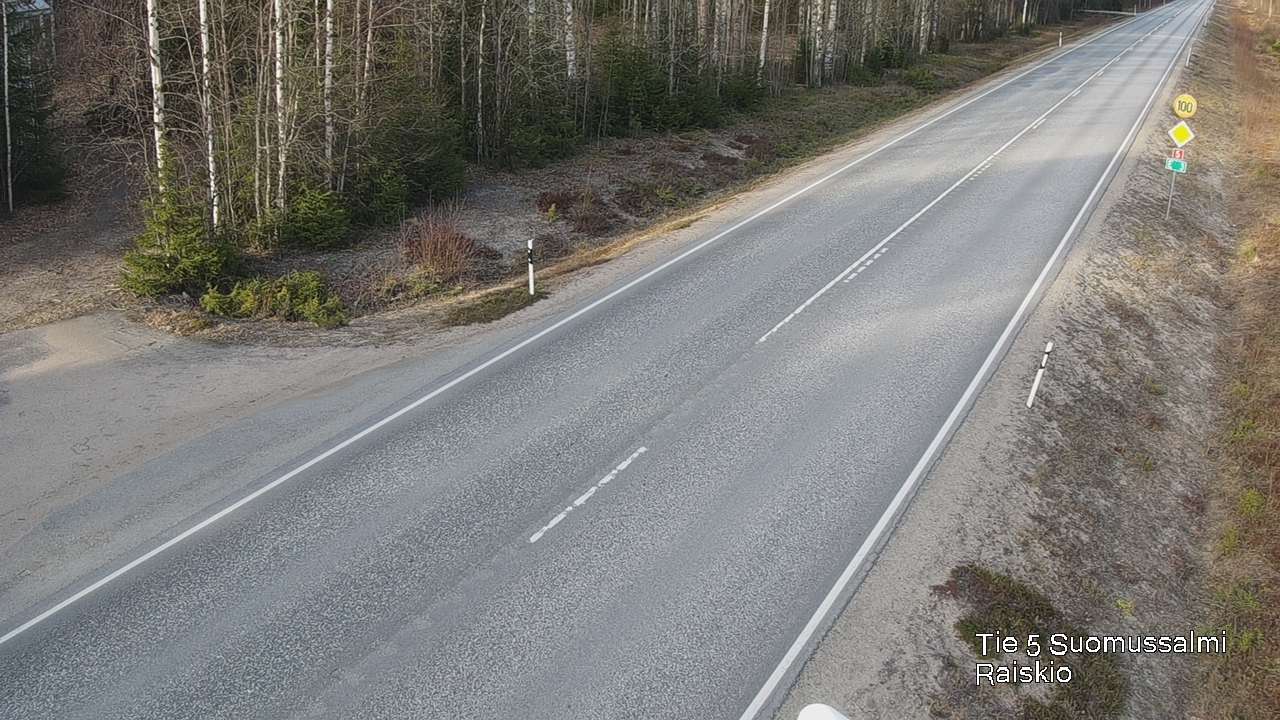 Weather Camera Image Väg 5 Suomussalmi Raiskio, Suomussalmi, Kainuu