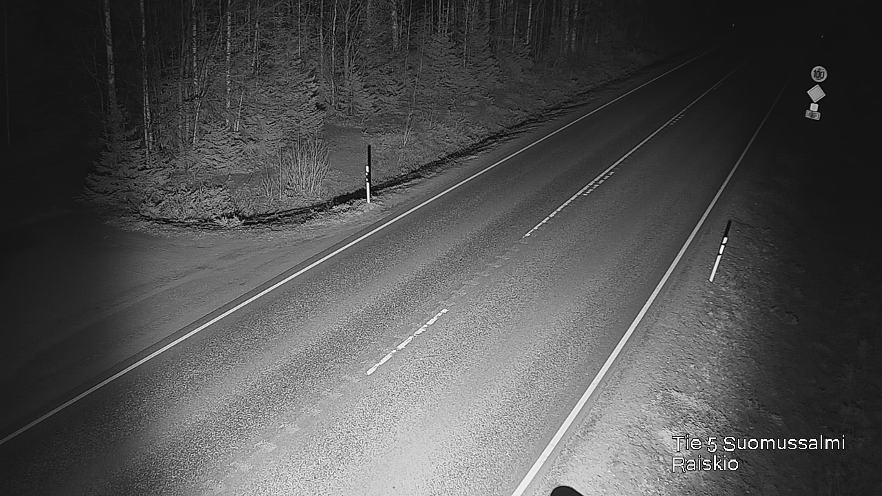 Weather Camera Image Väg 5 Suomussalmi Raiskio, Suomussalmi, Kainuu