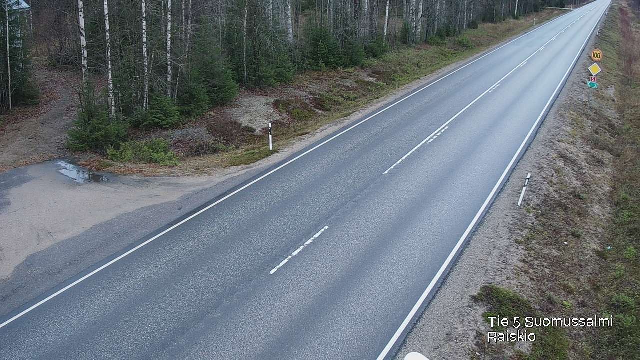 Weather Camera Image Road 5 Suomussalmi Raiskio, Suomussalmi, Kainuu
