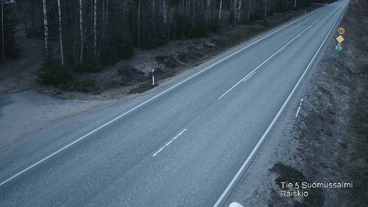 Weather Camera Image Väg 5 Suomussalmi Raiskio, Suomussalmi, Kainuu