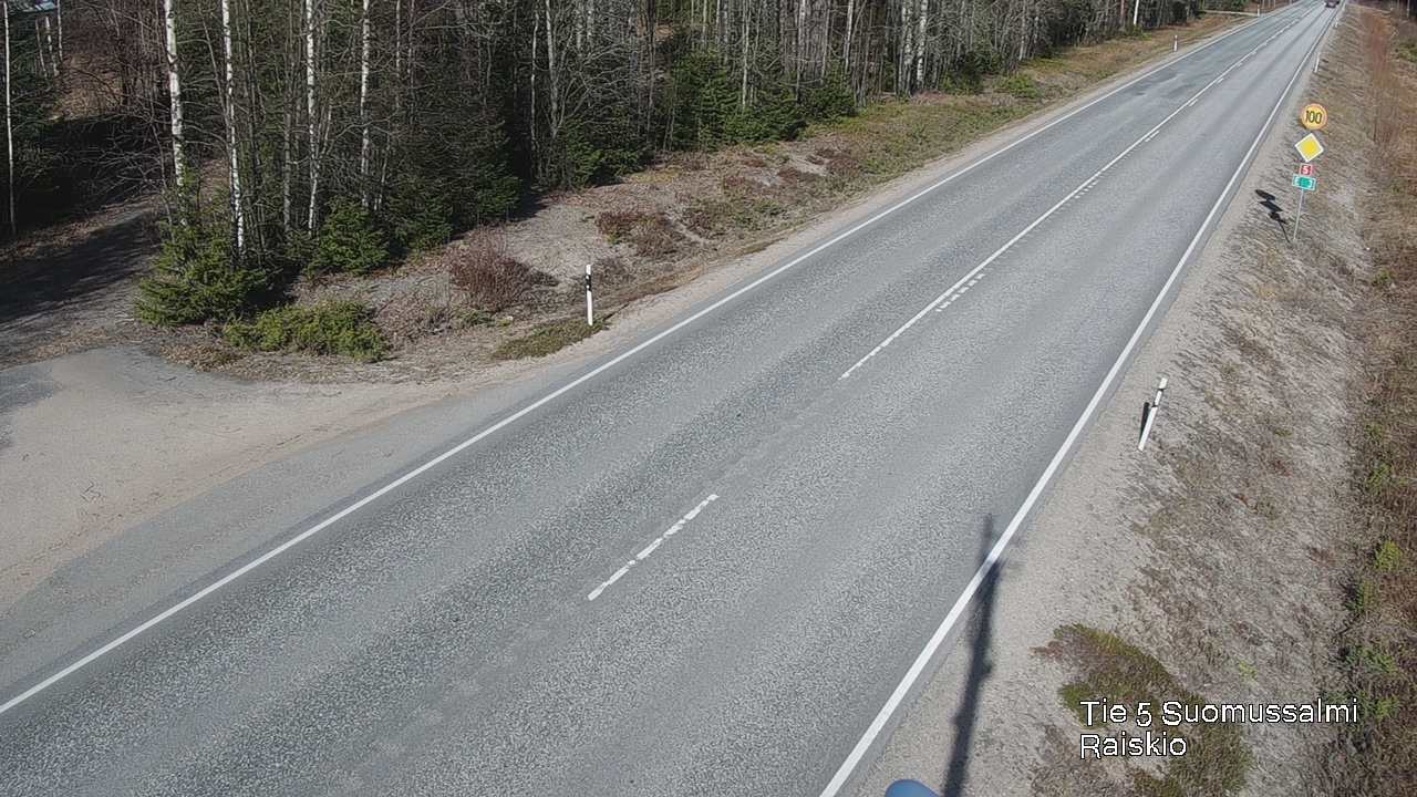 Weather Camera Image Väg 5 Suomussalmi Raiskio, Suomussalmi, Kainuu