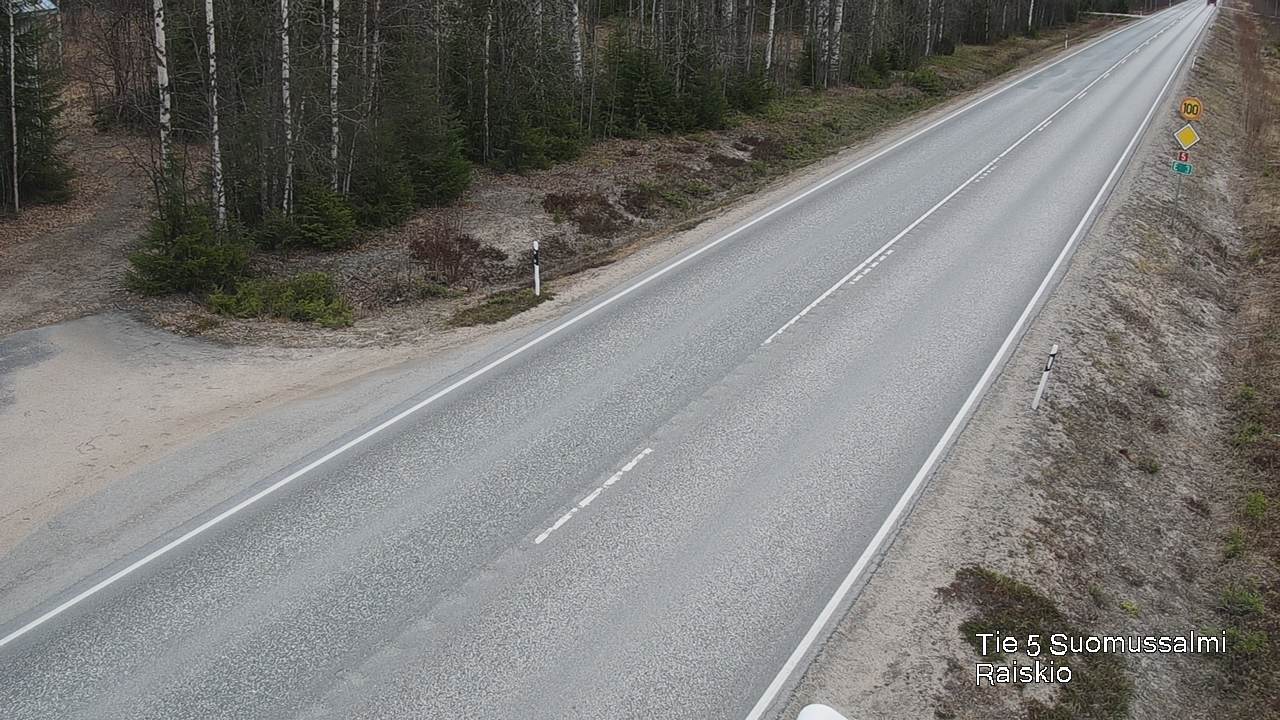 Weather Camera Image Road 5 Suomussalmi Raiskio, Suomussalmi, Kainuu