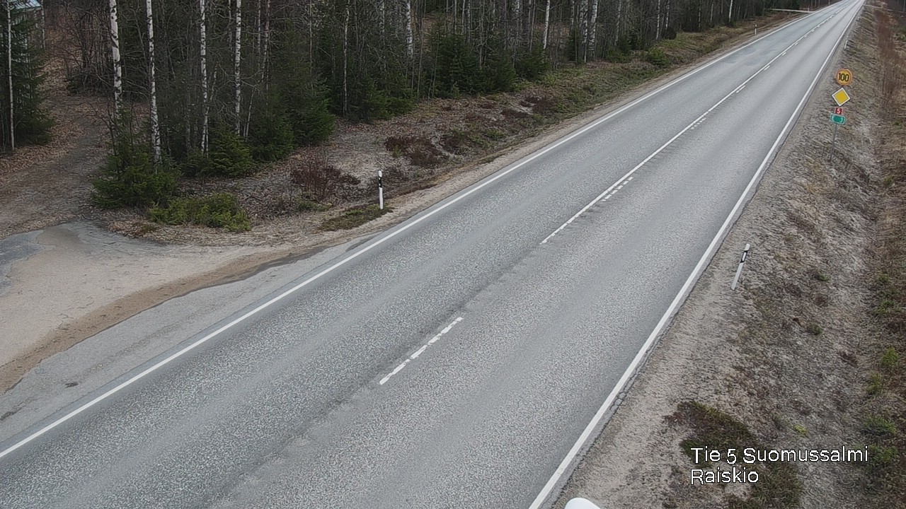 Weather Camera Image Väg 5 Suomussalmi Raiskio, Suomussalmi, Kainuu