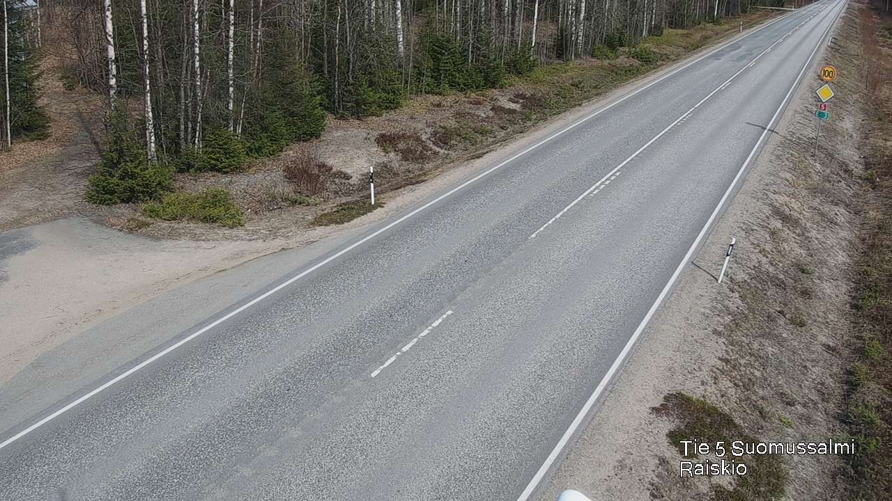 Weather Camera Image Väg 5 Suomussalmi Raiskio, Suomussalmi, Kainuu