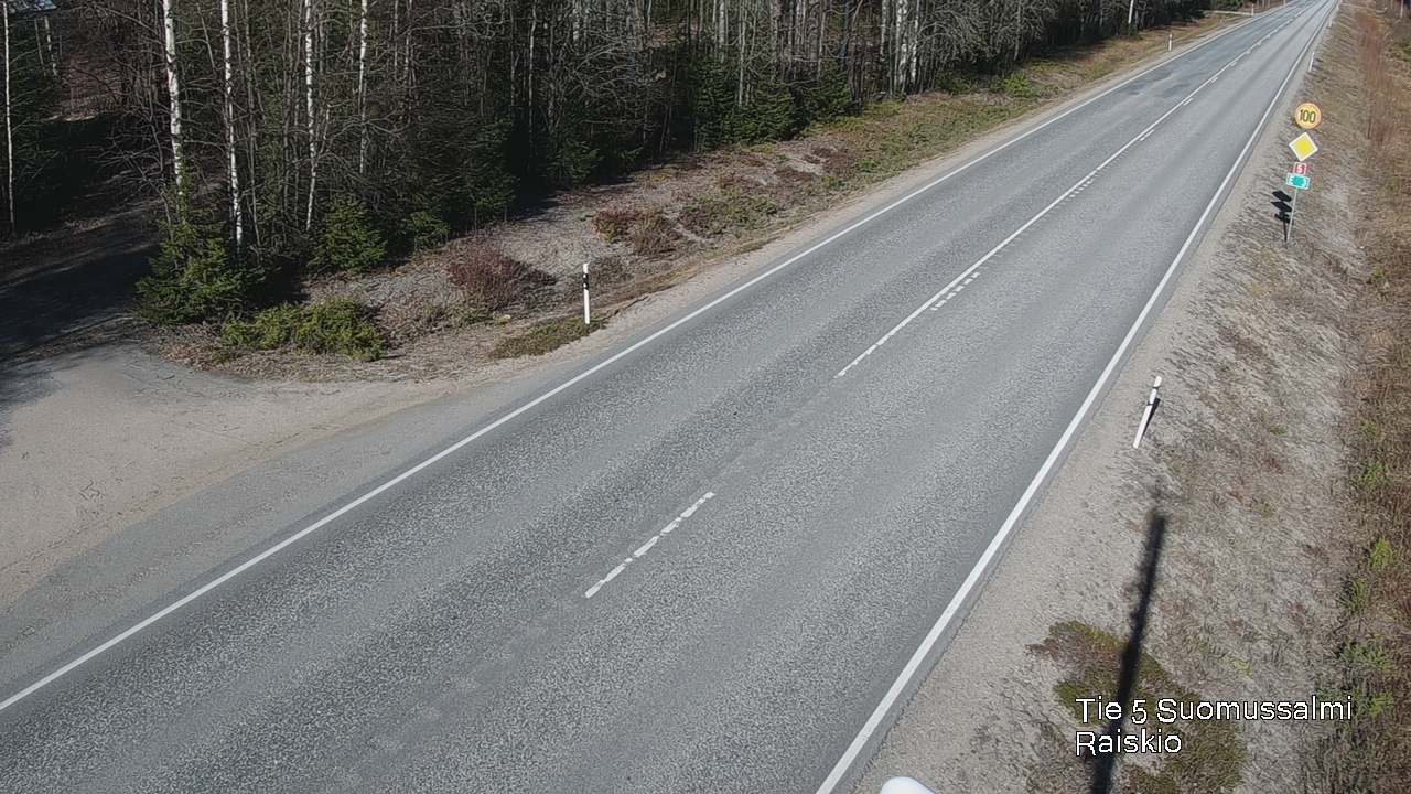 Weather Camera Image Väg 5 Suomussalmi Raiskio, Suomussalmi, Kainuu