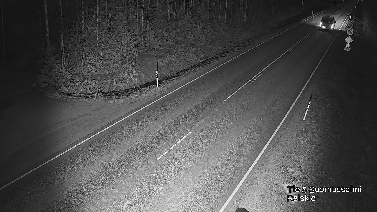 Weather Camera Image Väg 5 Suomussalmi Raiskio, Suomussalmi, Kainuu