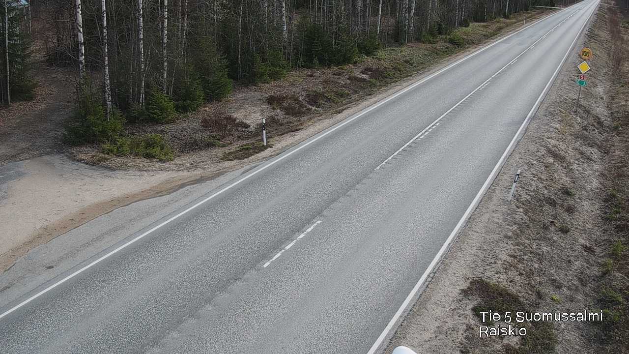 Weather Camera Image Väg 5 Suomussalmi Raiskio, Suomussalmi, Kainuu