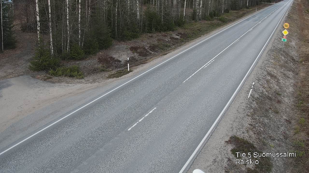 Weather Camera Image Väg 5 Suomussalmi Raiskio, Suomussalmi, Kainuu