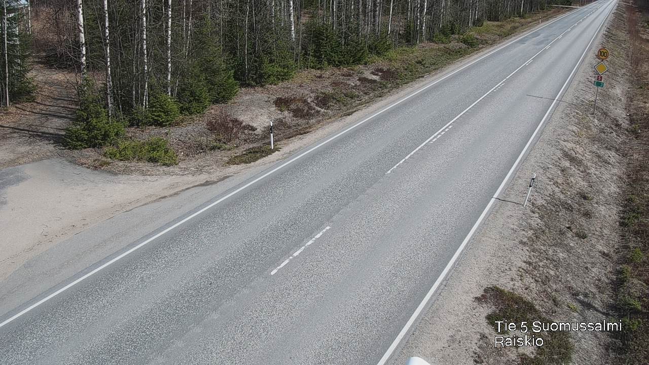Weather Camera Image Väg 5 Suomussalmi Raiskio, Suomussalmi, Kainuu