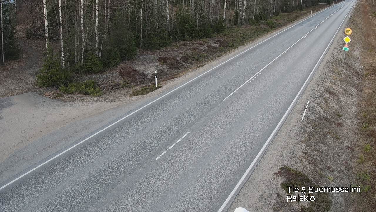 Weather Camera Image Väg 5 Suomussalmi Raiskio, Suomussalmi, Kainuu