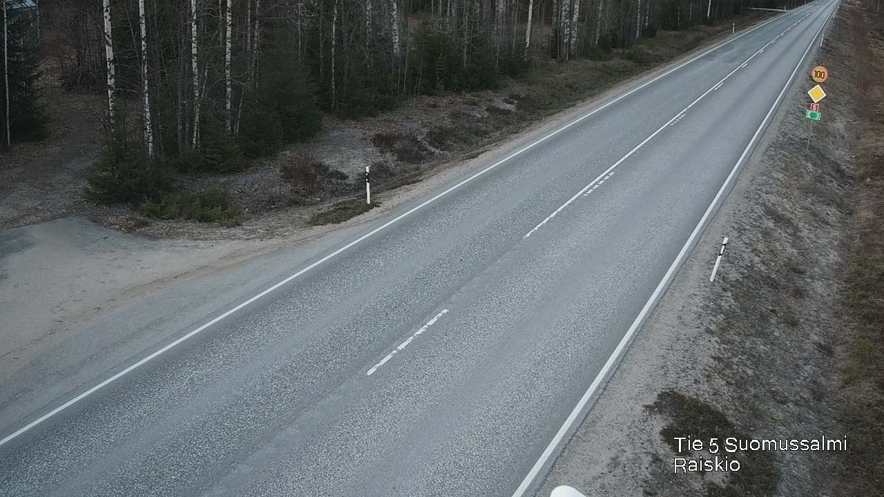 Weather Camera Image Väg 5 Suomussalmi Raiskio, Suomussalmi, Kainuu