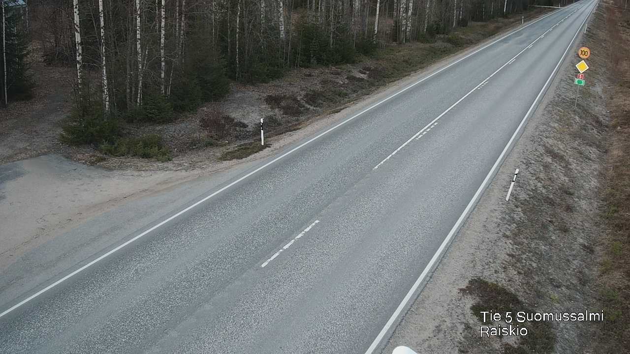 Weather Camera Image Väg 5 Suomussalmi Raiskio, Suomussalmi, Kainuu