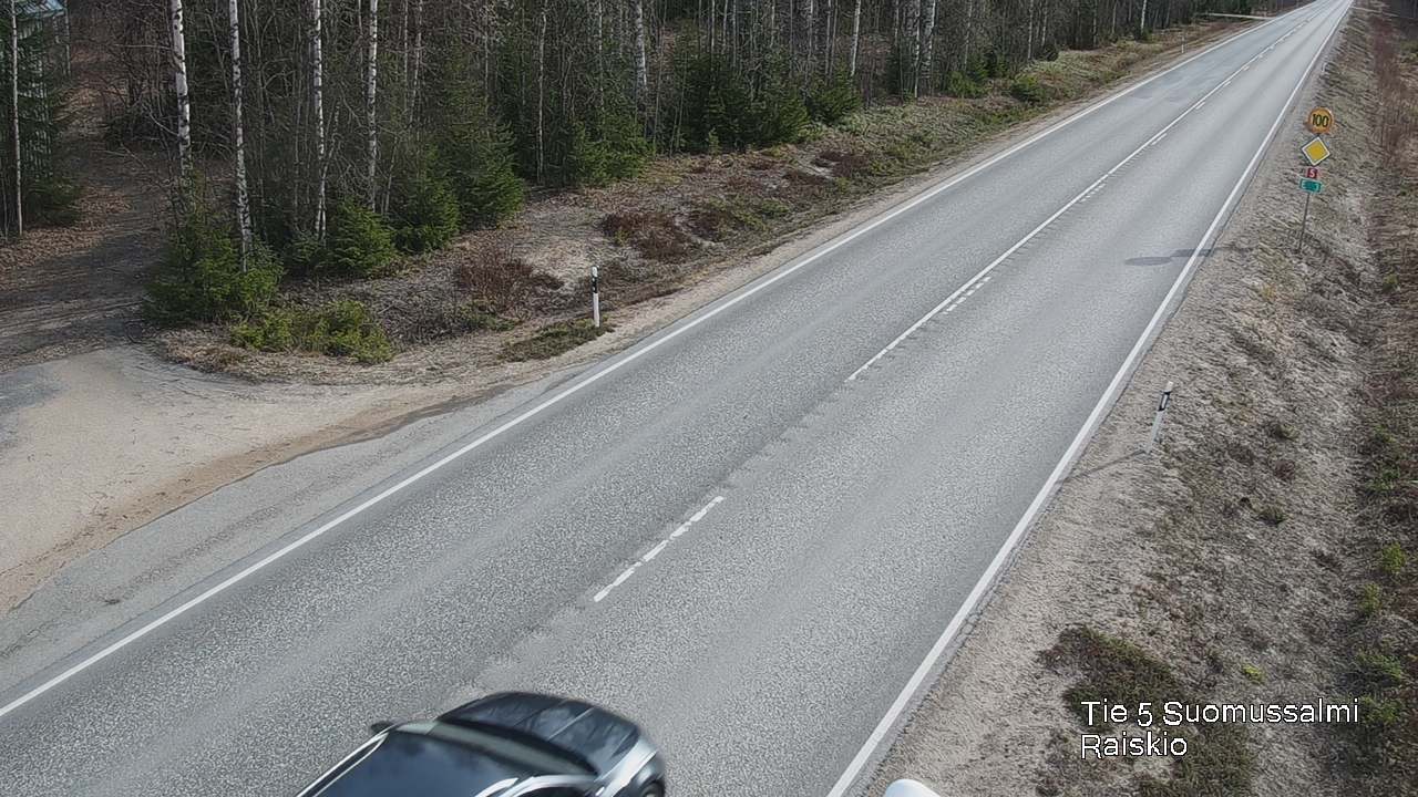 Weather Camera Image Väg 5 Suomussalmi Raiskio, Suomussalmi, Kainuu