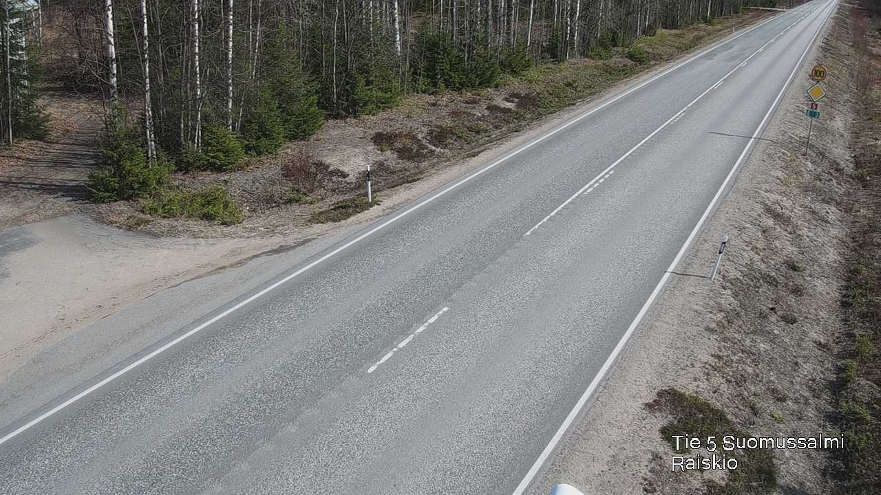 Weather Camera Image Väg 5 Suomussalmi Raiskio, Suomussalmi, Kainuu