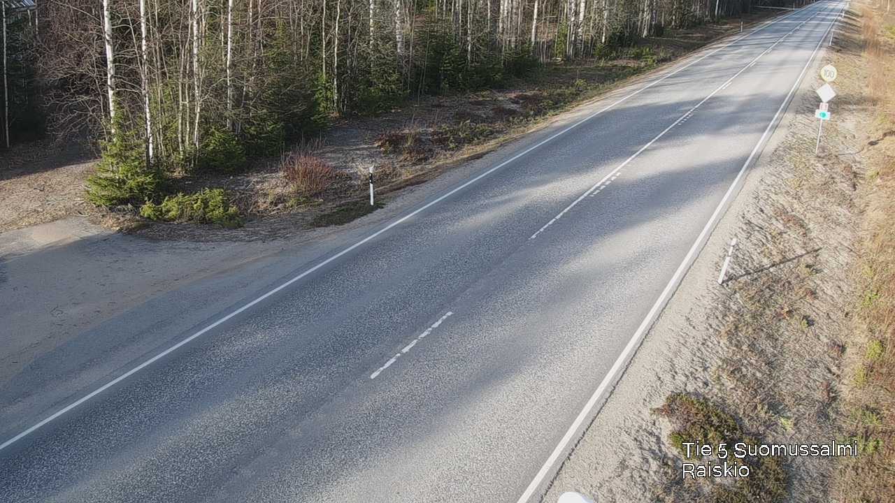Weather Camera Image Väg 5 Suomussalmi Raiskio, Suomussalmi, Kainuu