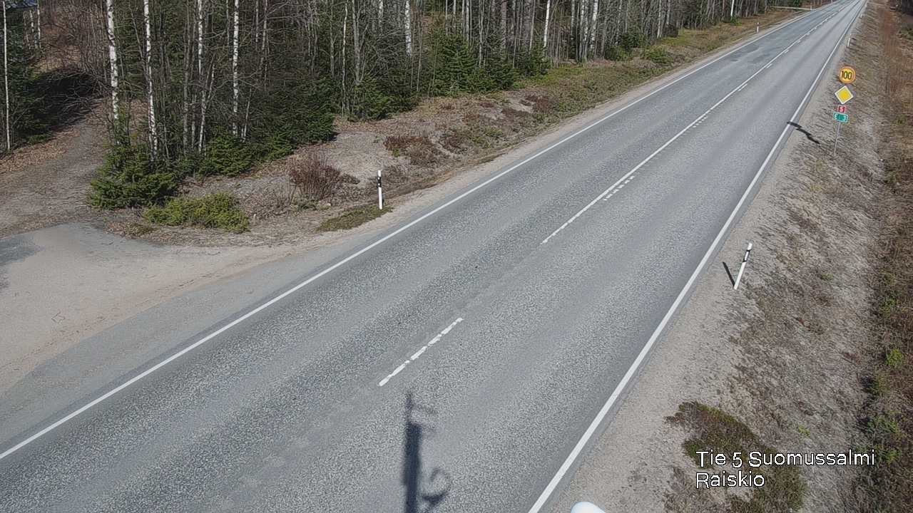 Weather Camera Image Väg 5 Suomussalmi Raiskio, Suomussalmi, Kainuu