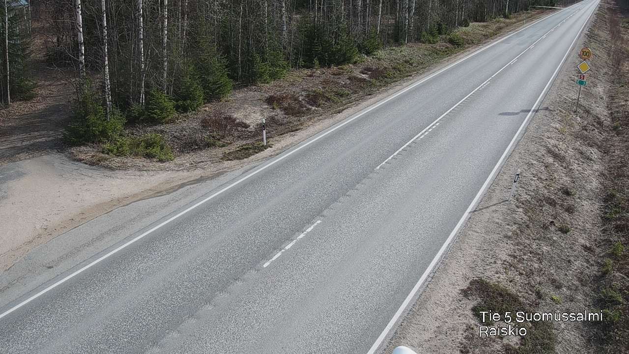 Weather Camera Image Väg 5 Suomussalmi Raiskio, Suomussalmi, Kainuu
