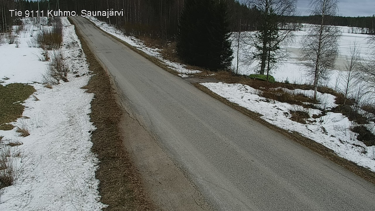 Weather Camera Image Road 9111 Kuhmo, Saunajärvi, Kuhmo, Kainuu