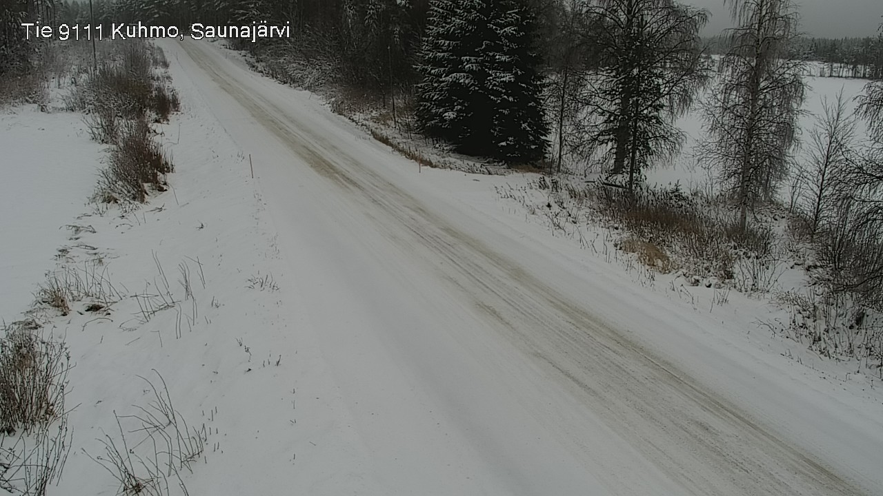 Weather Camera Image Väg 9111 Kuhmo, Saunajärvi, Kuhmo, Kainuu
