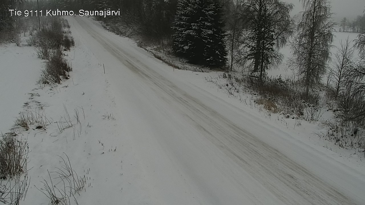 Weather Camera Image Väg 9111 Kuhmo, Saunajärvi, Kuhmo, Kainuu