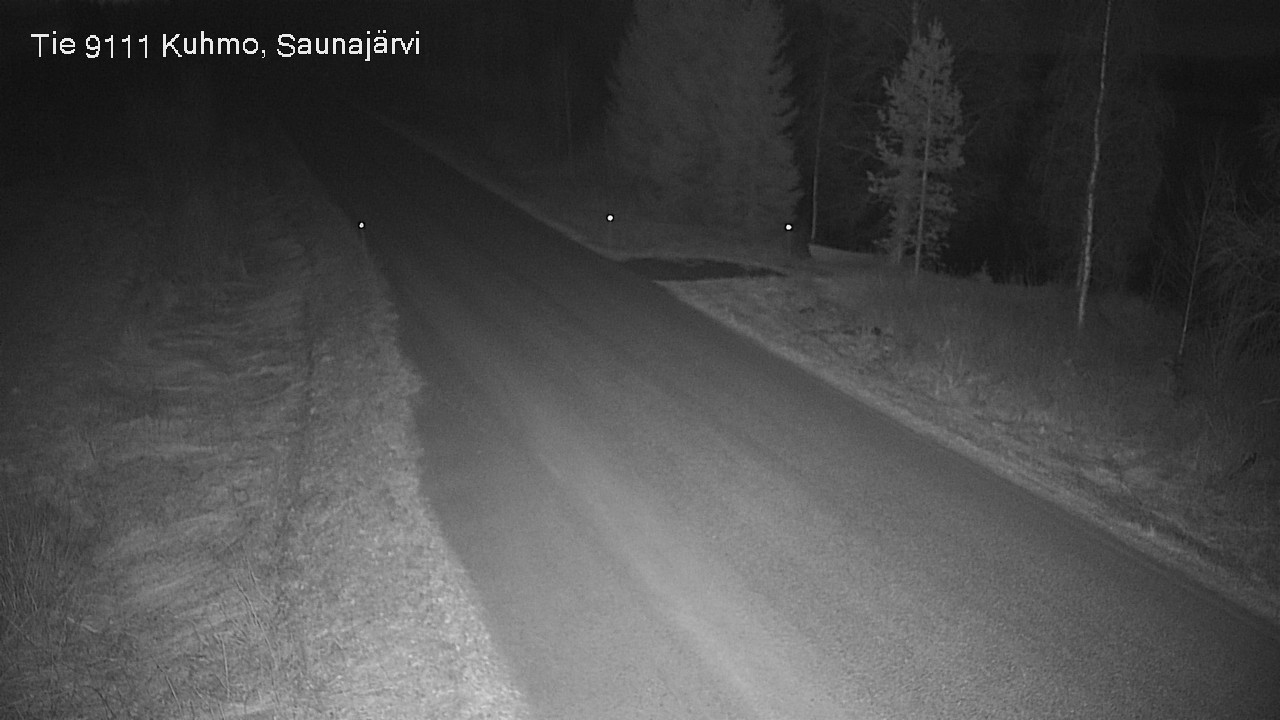 Weather Camera Image Road 9111 Kuhmo, Saunajärvi, Kuhmo, Kainuu