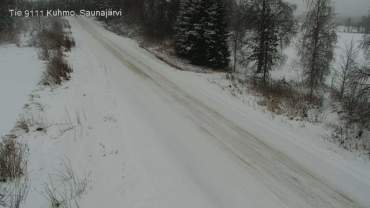 Weather Camera Image Väg 9111 Kuhmo, Saunajärvi, Kuhmo, Kainuu
