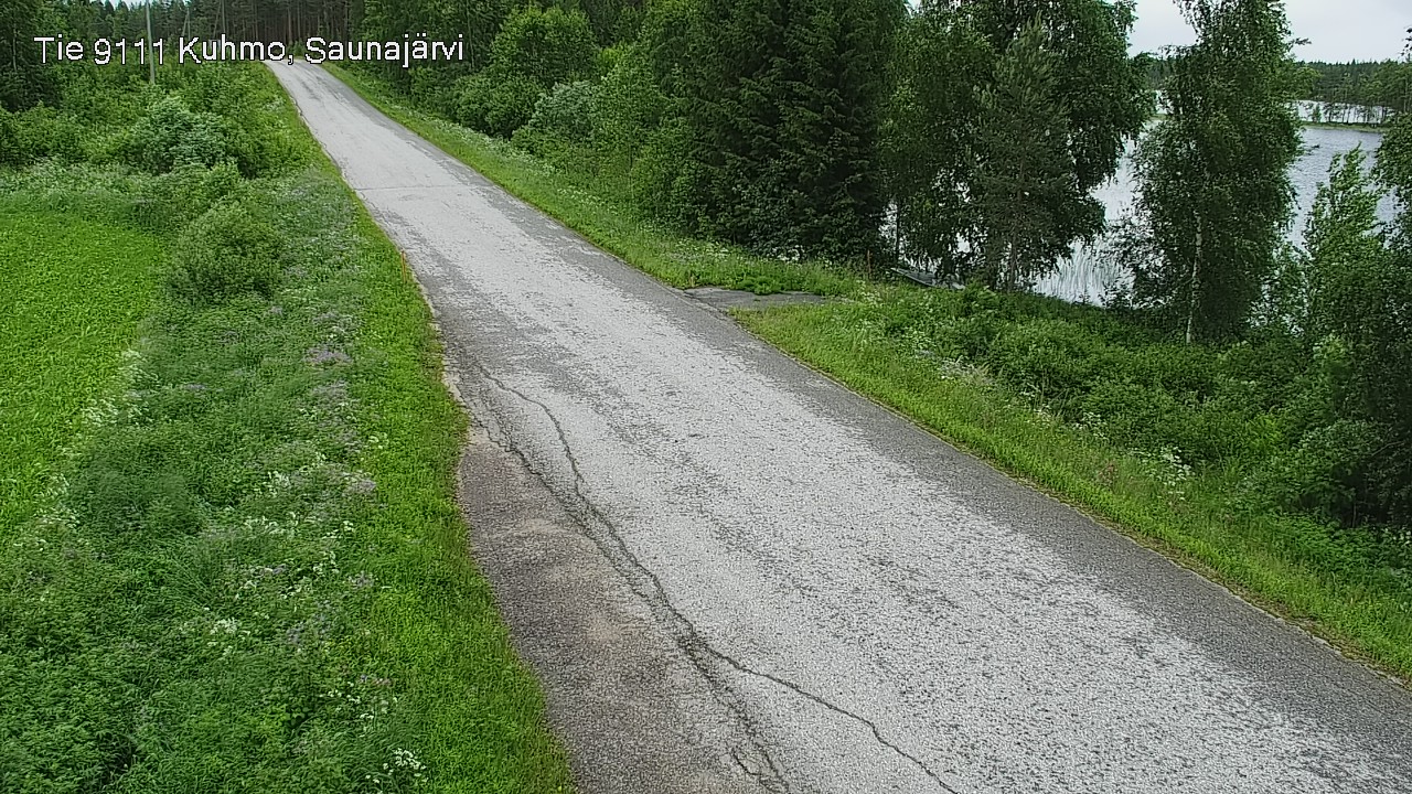 Weather Camera Image Road 9111 Kuhmo, Saunajärvi, Kuhmo, Kainuu