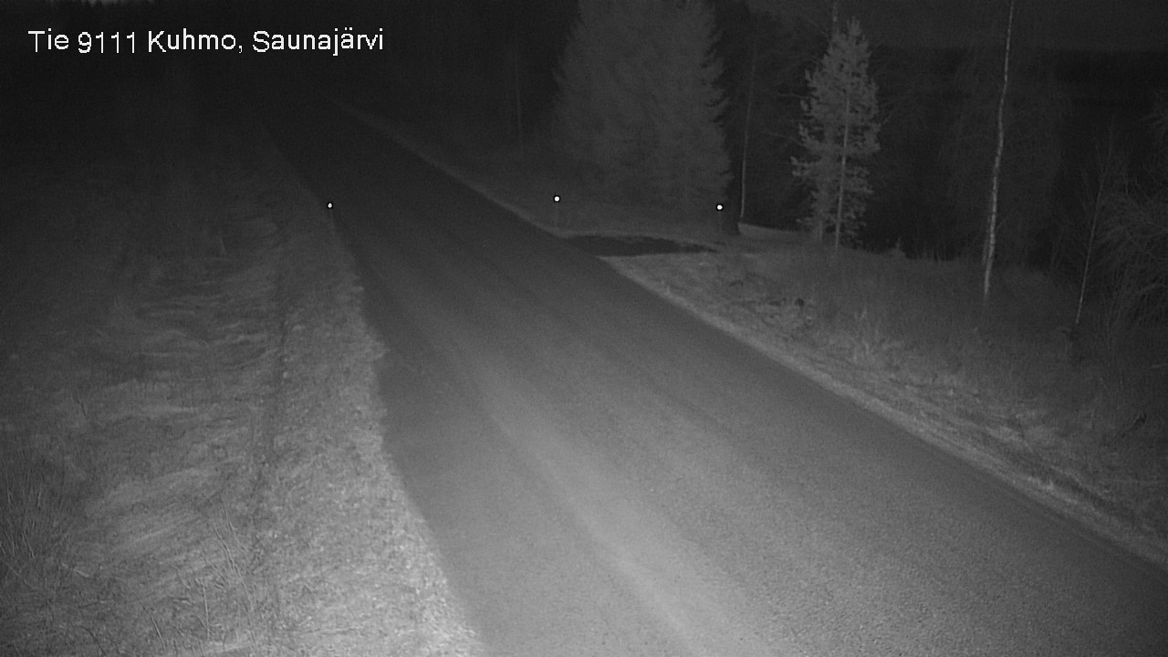 Weather Camera Image Road 9111 Kuhmo, Saunajärvi, Kuhmo, Kainuu