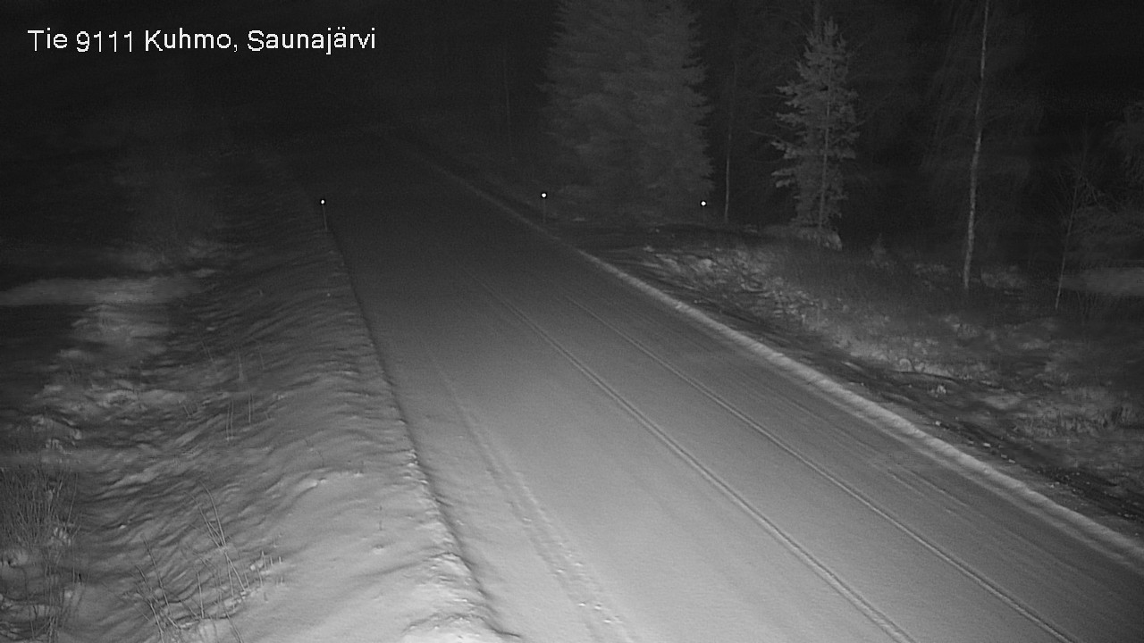 Weather Camera Image Väg 9111 Kuhmo, Saunajärvi, Kuhmo, Kainuu