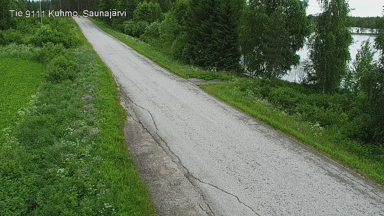 Weather Camera Image Road 9111 Kuhmo, Saunajärvi, Kuhmo, Kainuu