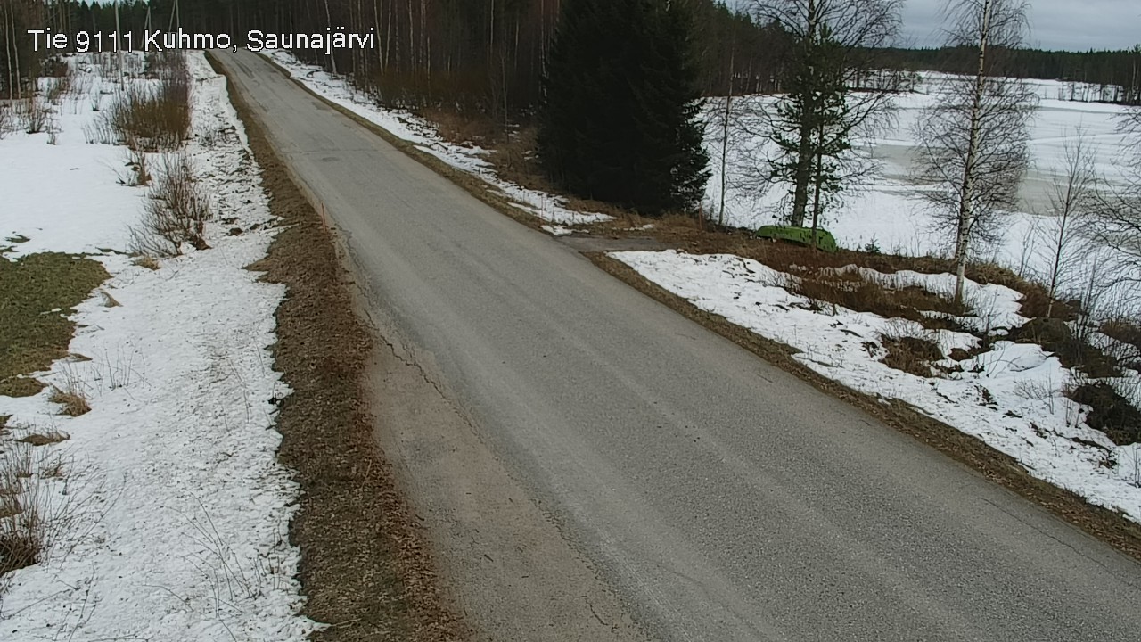 Weather Camera Image Road 9111 Kuhmo, Saunajärvi, Kuhmo, Kainuu