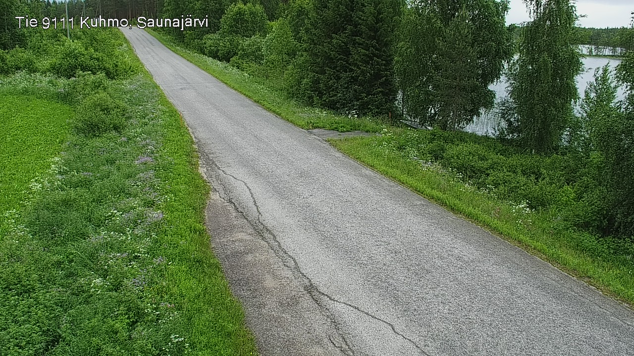 Weather Camera Image Road 9111 Kuhmo, Saunajärvi, Kuhmo, Kainuu