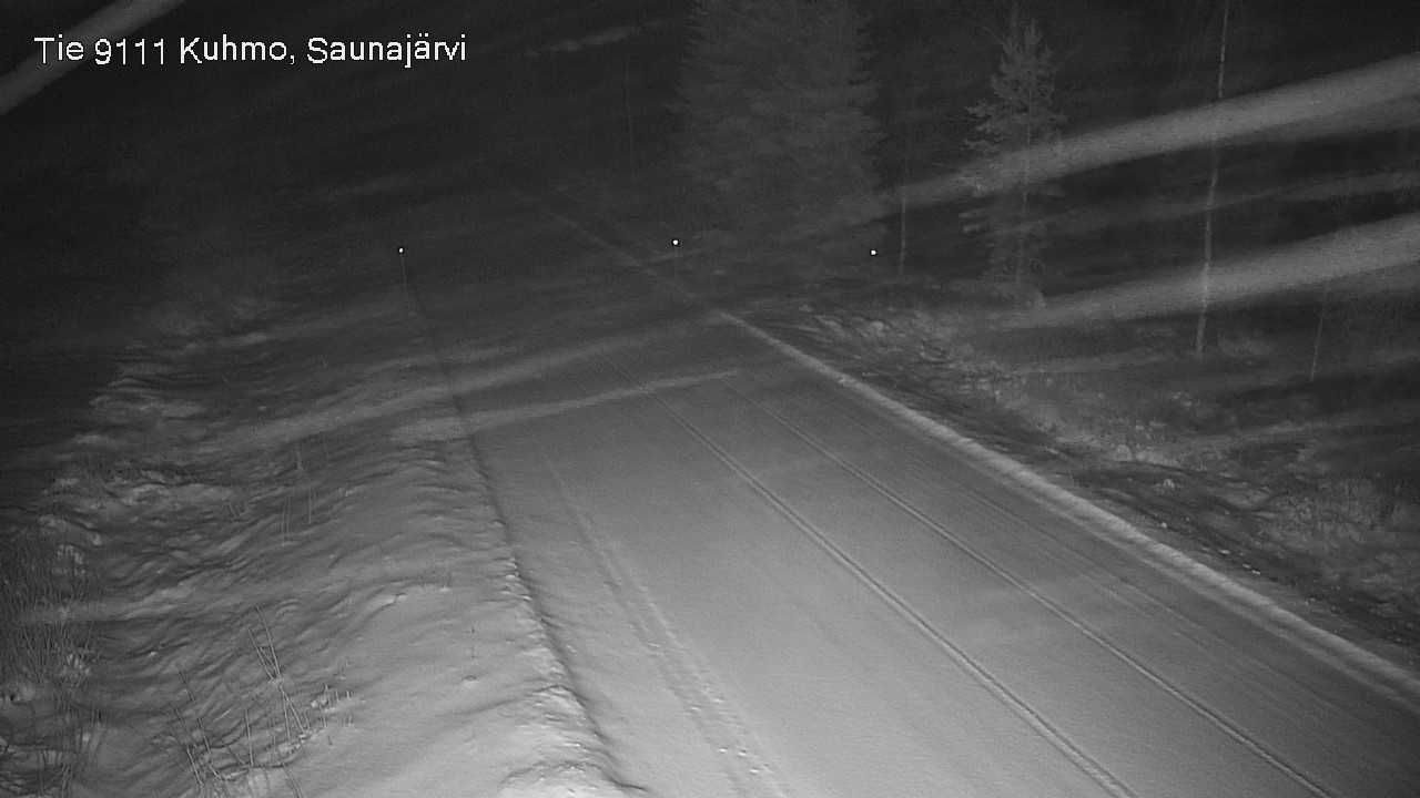 Weather Camera Image Väg 9111 Kuhmo, Saunajärvi, Kuhmo, Kainuu