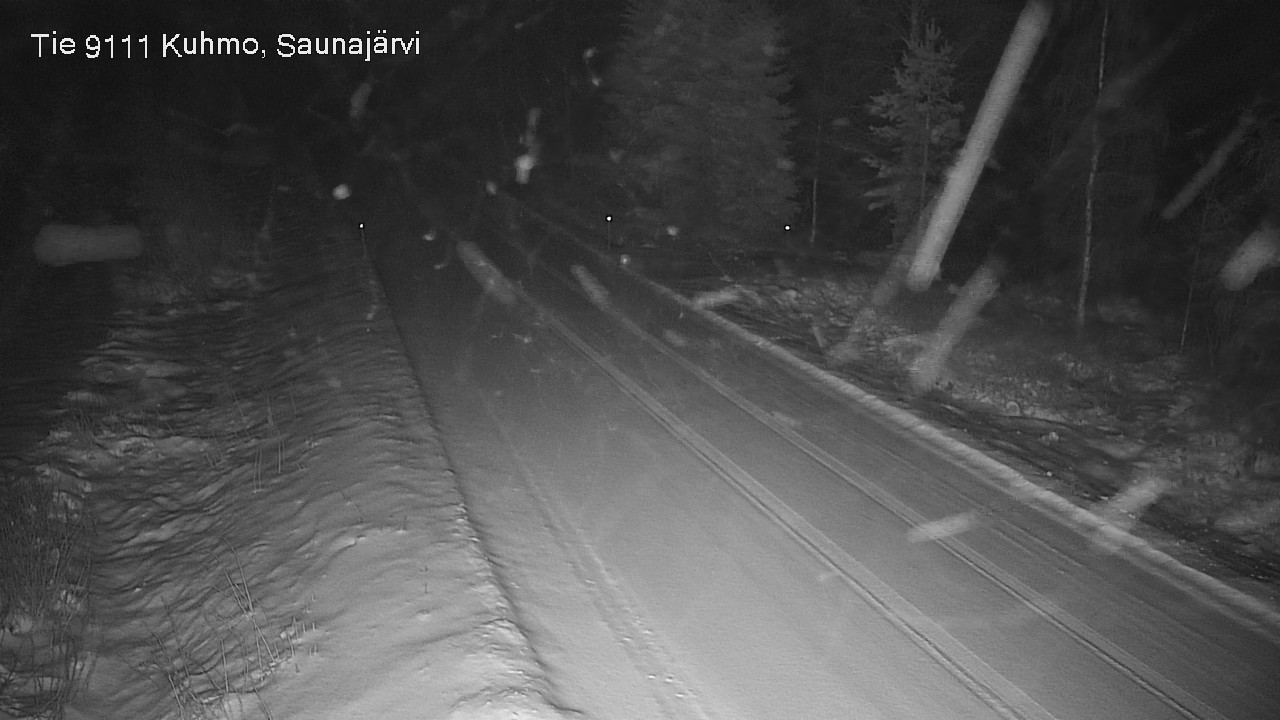 Weather Camera Image Väg 9111 Kuhmo, Saunajärvi, Kuhmo, Kainuu