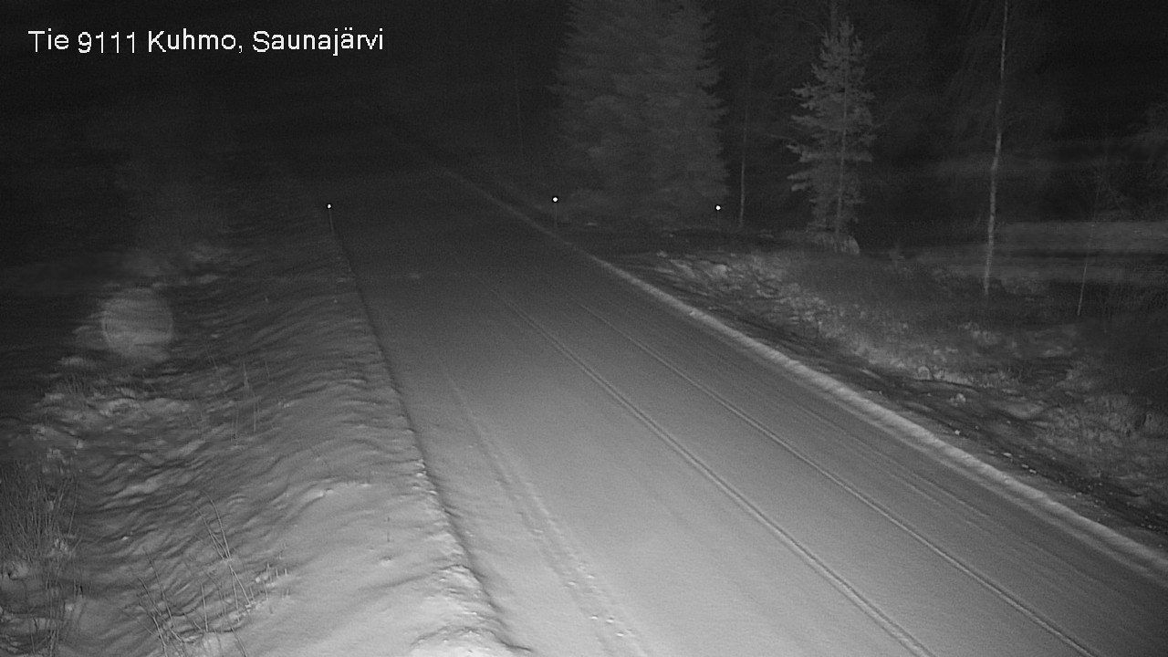 Weather Camera Image Väg 9111 Kuhmo, Saunajärvi, Kuhmo, Kainuu