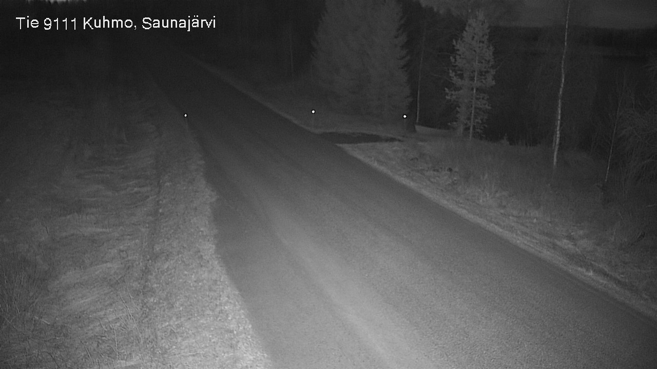Weather Camera Image Road 9111 Kuhmo, Saunajärvi, Kuhmo, Kainuu