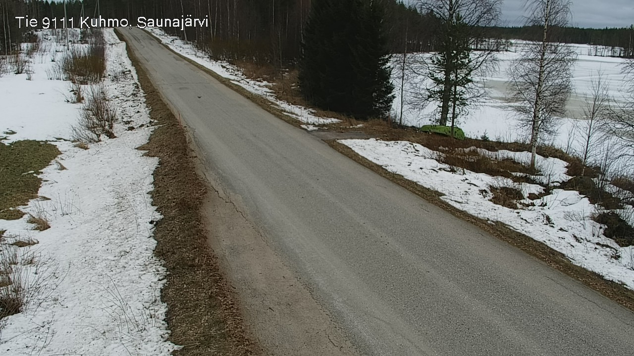 Weather Camera Image Road 9111 Kuhmo, Saunajärvi, Kuhmo, Kainuu