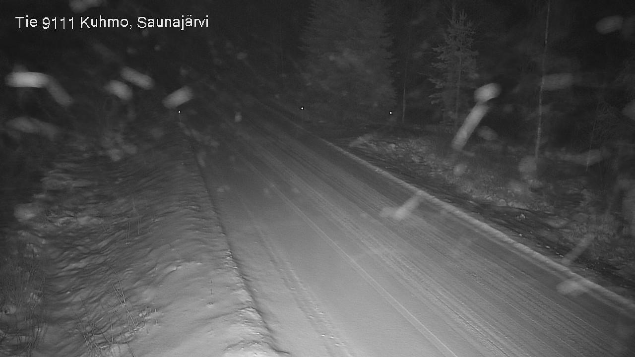 Weather Camera Image Väg 9111 Kuhmo, Saunajärvi, Kuhmo, Kainuu