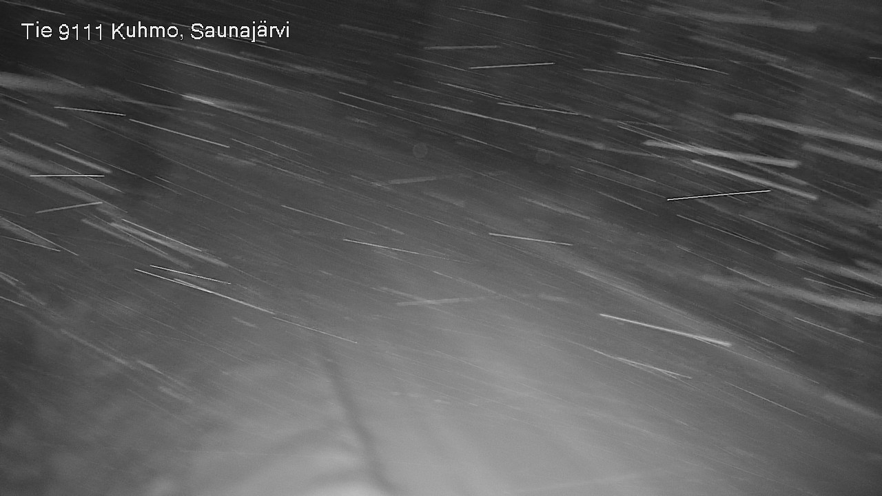 Weather Camera Image Väg 9111 Kuhmo, Saunajärvi, Kuhmo, Kainuu