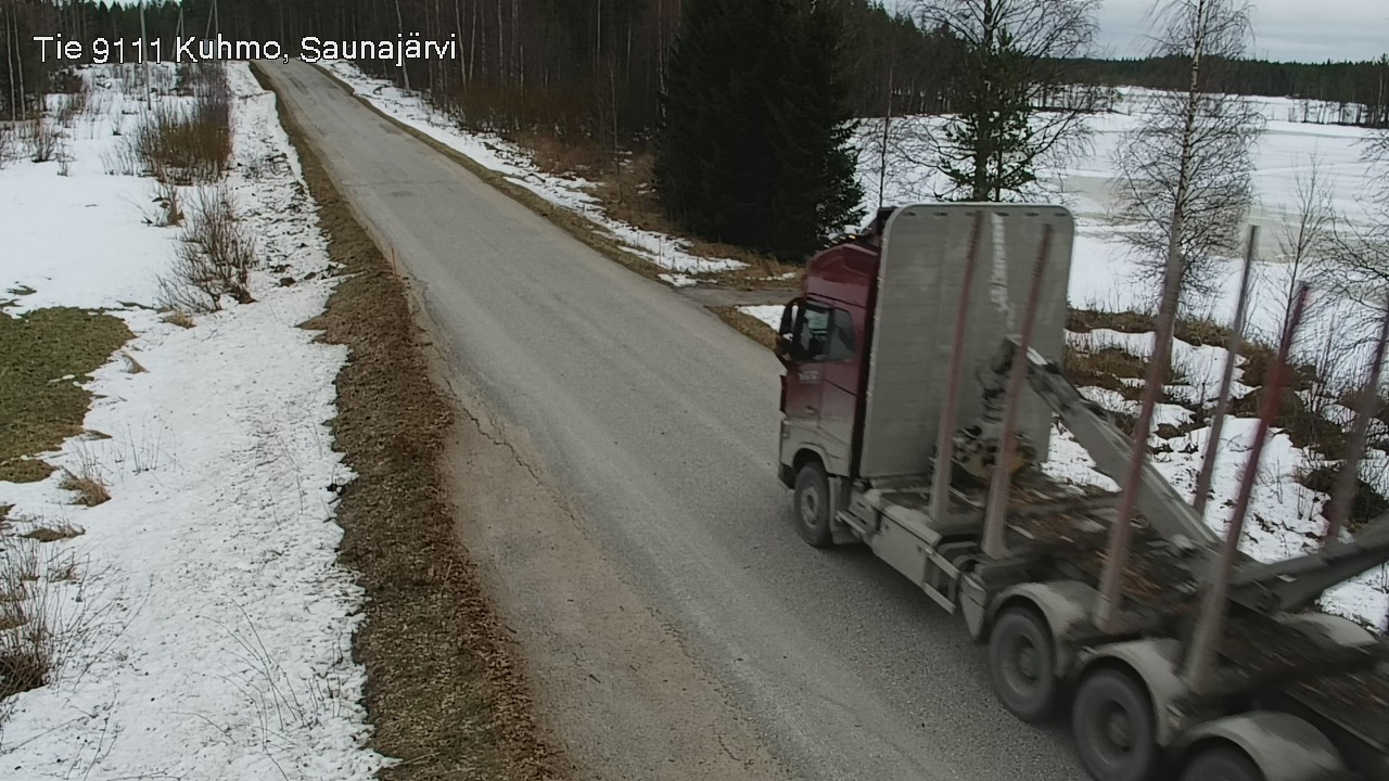 Weather Camera Image Road 9111 Kuhmo, Saunajärvi, Kuhmo, Kainuu