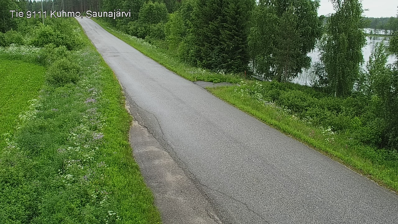 Weather Camera Image Road 9111 Kuhmo, Saunajärvi, Kuhmo, Kainuu